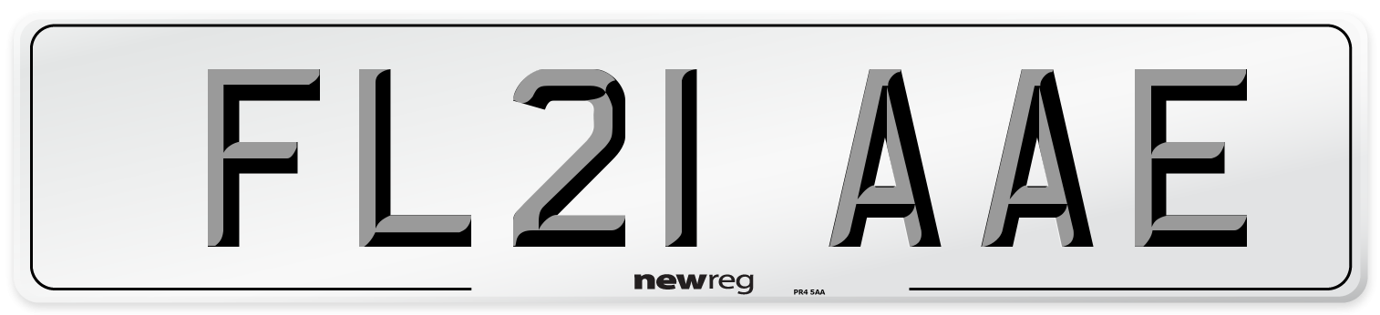 FL21 AAE Number Plate from New Reg